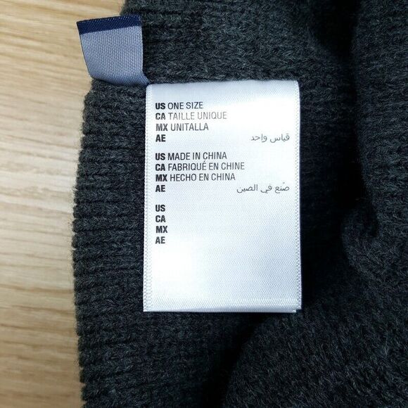 CLUB ROOM Mens Beanie Hat Gray Cuffed Stretch Knit - Picture 2 of 3